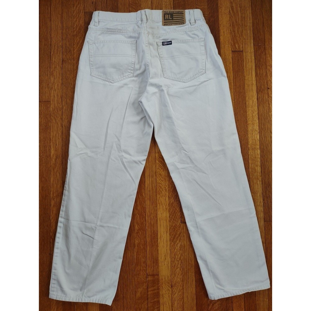 Polo Jeans Co Ralph Lauren Pants Womens Size 8 Tan Khaki Chino Big Patch Flag